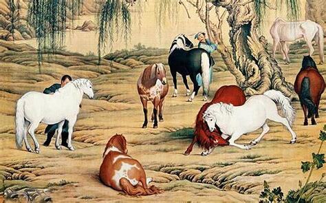 八駿馬圖 画像